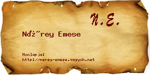 Nérey Emese névjegykártya